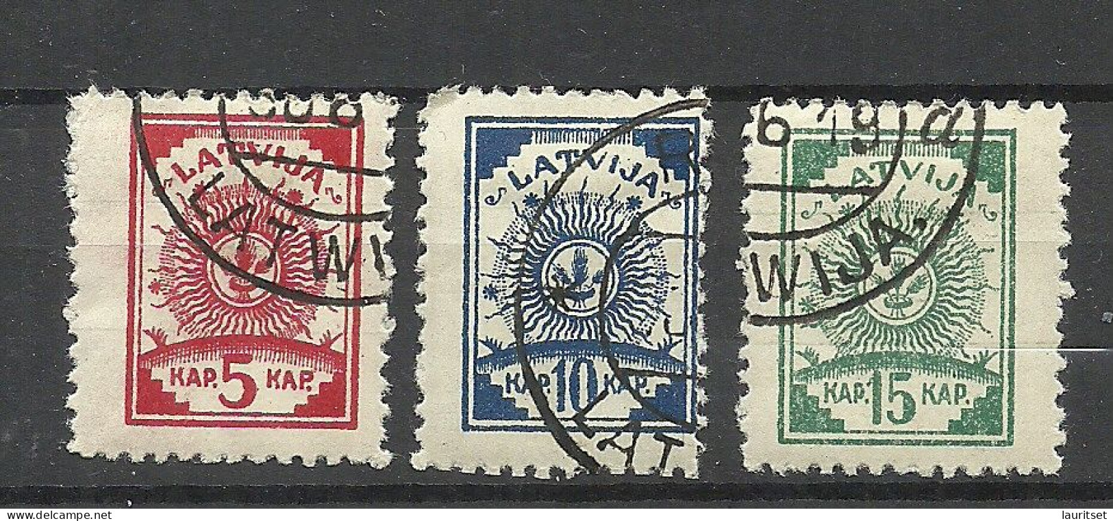 LETTLAND Latvia 1919 Michel 3 - 5 A O - Lettonie