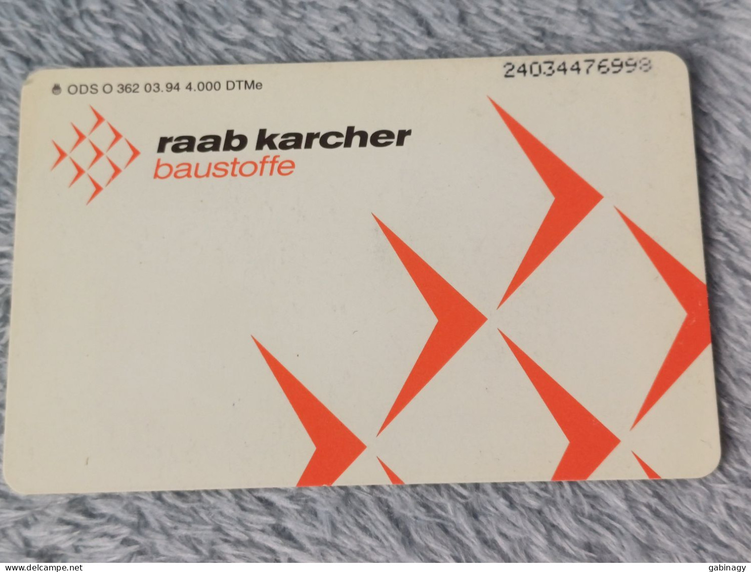 GERMANY-1124 - O 0362 - Raab Karcher 6 - Baustoffe - 4.000ex. - O-Series : Customers Sets