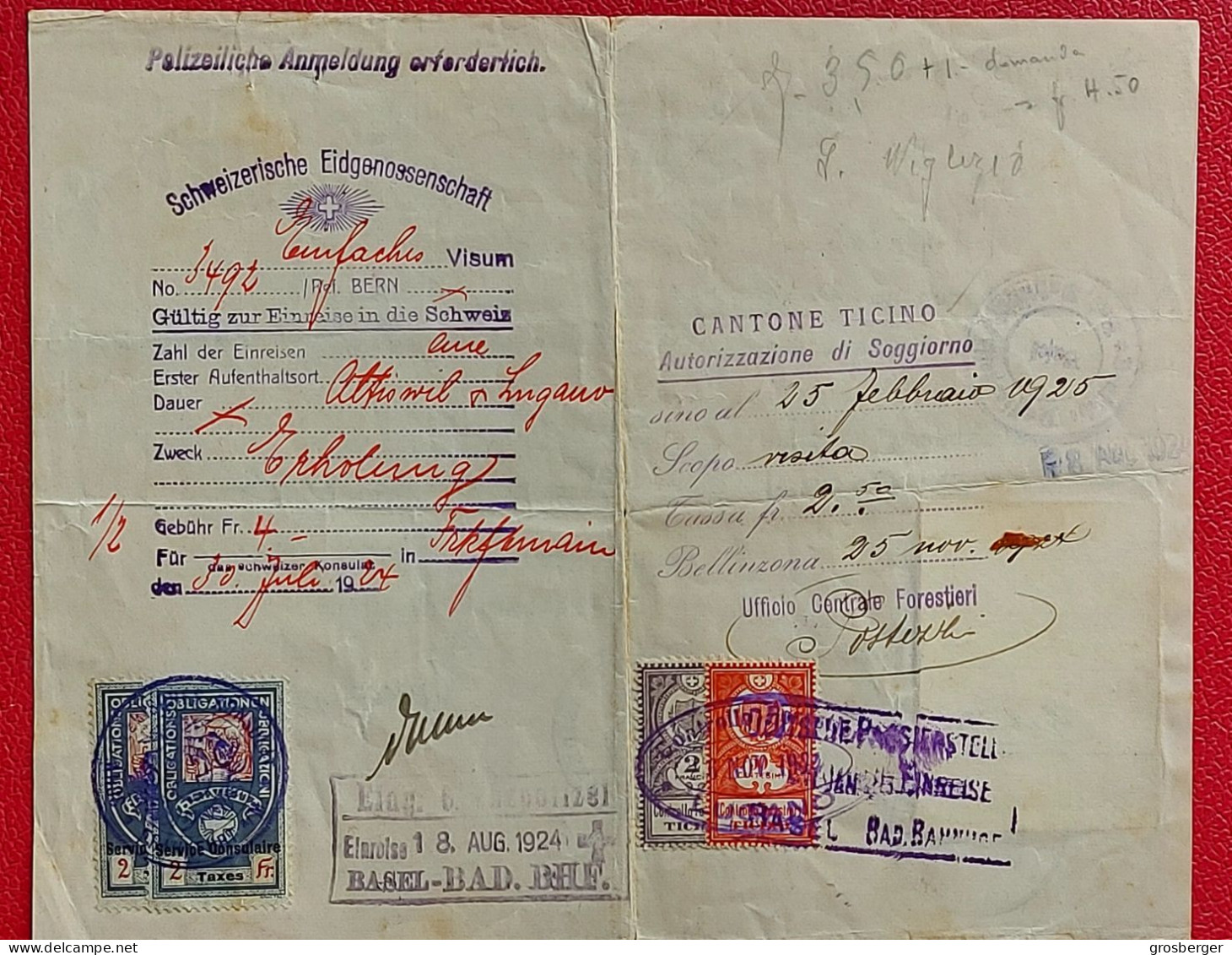 Juive Juif Jewish Kinder Ausweis Travel ID Passport For The Girl Visa Italy And Schweiz V.photo 1924 Cassel Judaika Rare - Historische Documenten