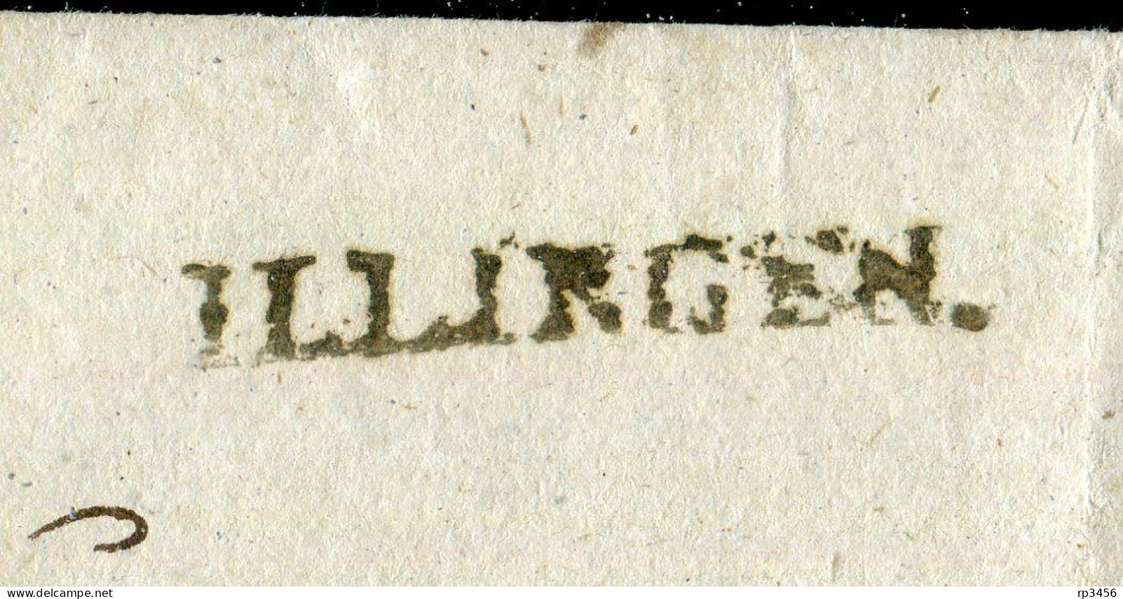 "WUERTTEMBERG" 1836, Vorphila-Brief Mit L1 "ILLINGEN", Klarer Abschlag (R1289) - Precursores