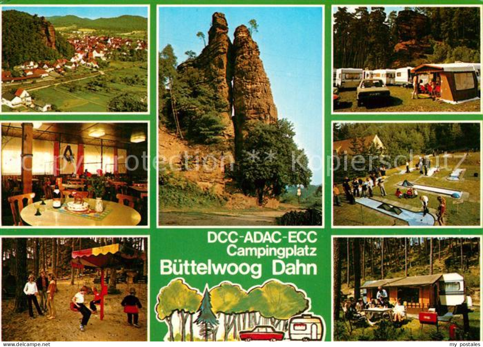 72928656 Dahn Panorama Campingplatz Buettelwoog Minigolf Kiosk Felsformation Dah - Dahn