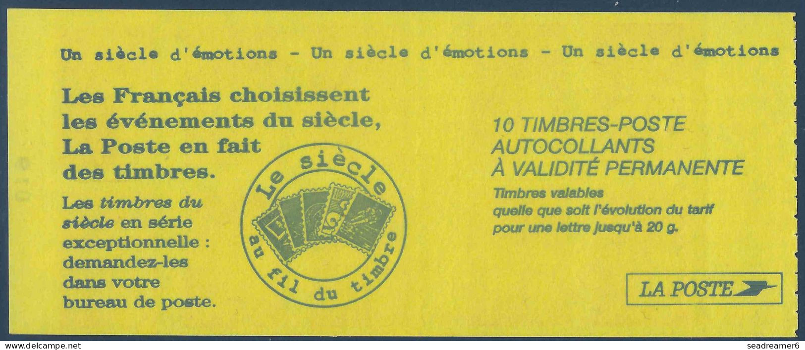 Carnet 10 Timbres Un Siècle De Communication LUQUET N°3085-C6 Avec N° + Date 27/11/00 Et Variétés Taches Parasites TTB - Modern : 1959-...