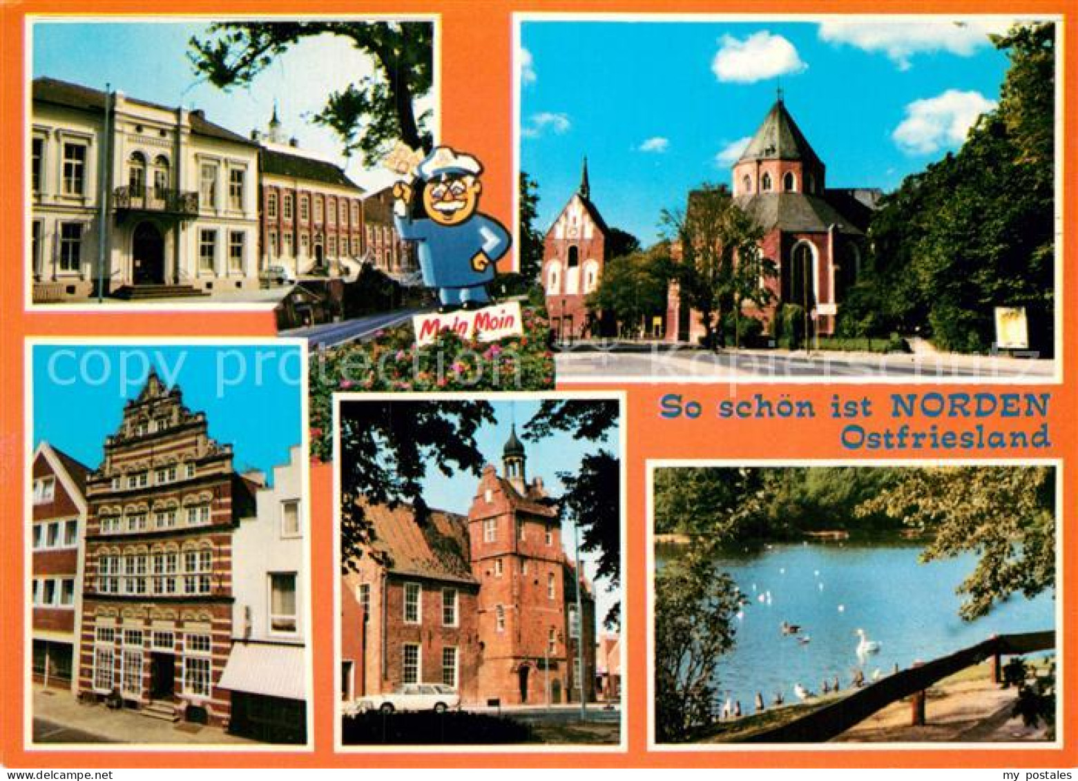 72928378 Norden Norddeich Ostfriesland Rathaus Mennonitenkirche Ludgerikirche Gl - Sonstige & Ohne Zuordnung