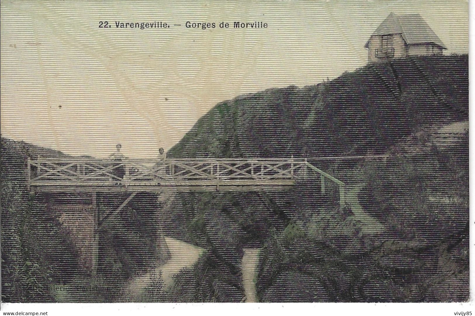 76 - VARENGEVILLE - T.Belle Vue Animée Couleur Des Gorges De Morville ( Aspect Glacé ) - Varengeville Sur Mer