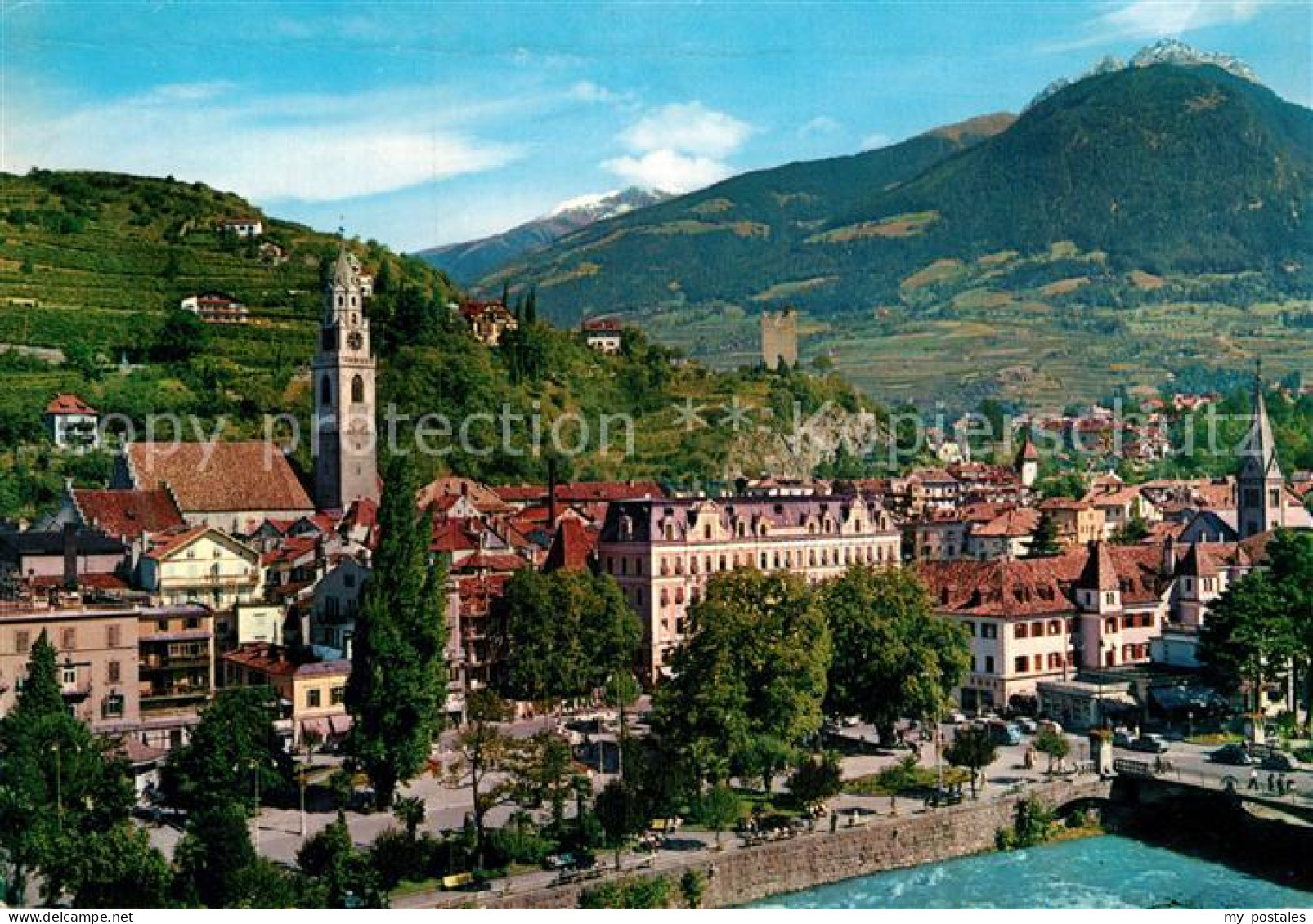 72928294 Meran Merano Panorama Con La Cima Dell Ivigno Ifingerspitze Sarntaler A - Altri & Non Classificati