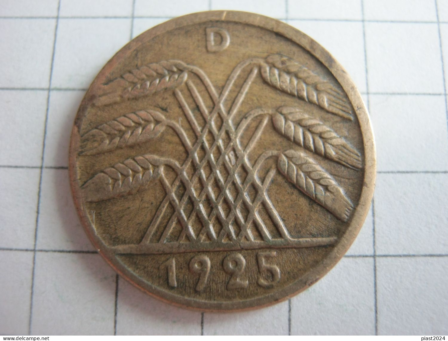 Germany 5 Reichspfennig 1925 D - 5 Rentenpfennig & 5 Reichspfennig