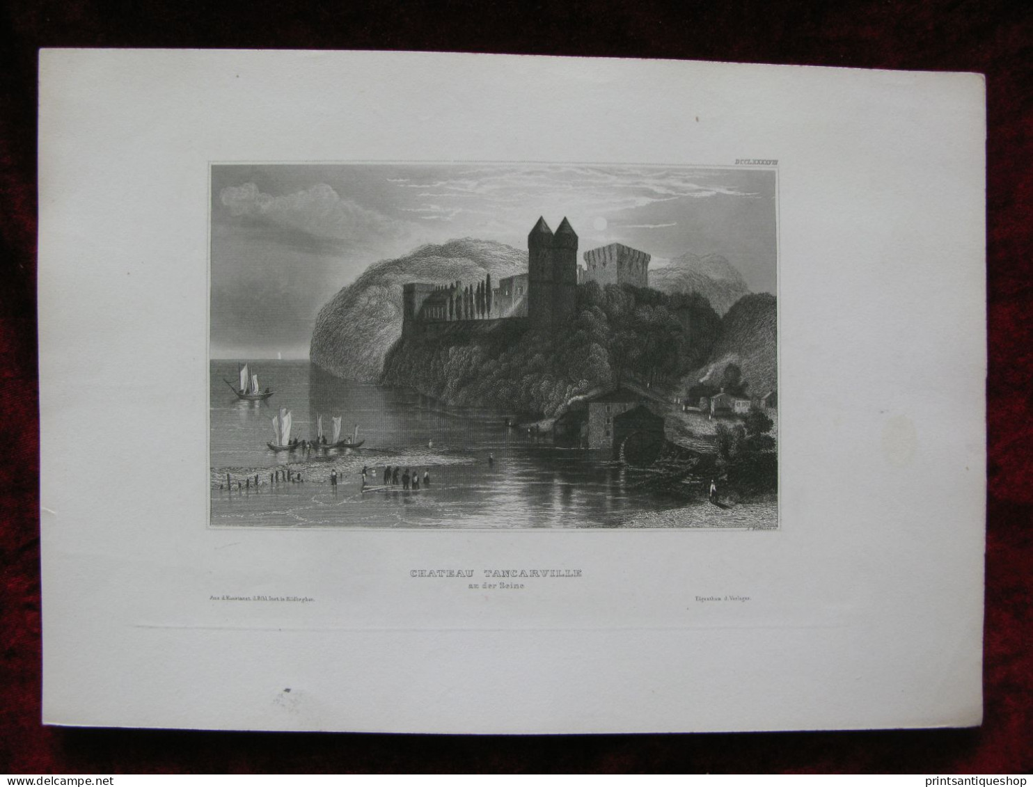 Lot 20x Original Engraving  gravure France Paris Dieppe Mont St.Michel Marseille Havre ++++