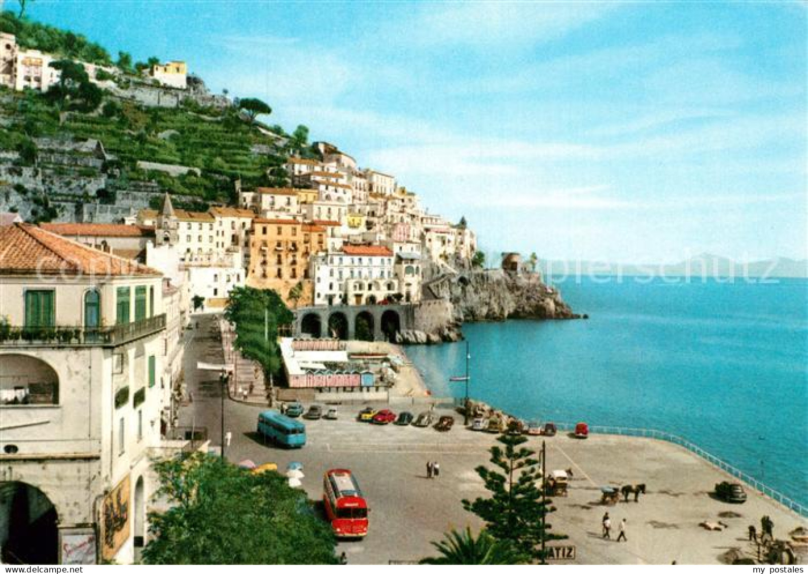 72927767 Amalfi Panorama E Spiaggia Strand Kueste Amalfi - Sonstige & Ohne Zuordnung