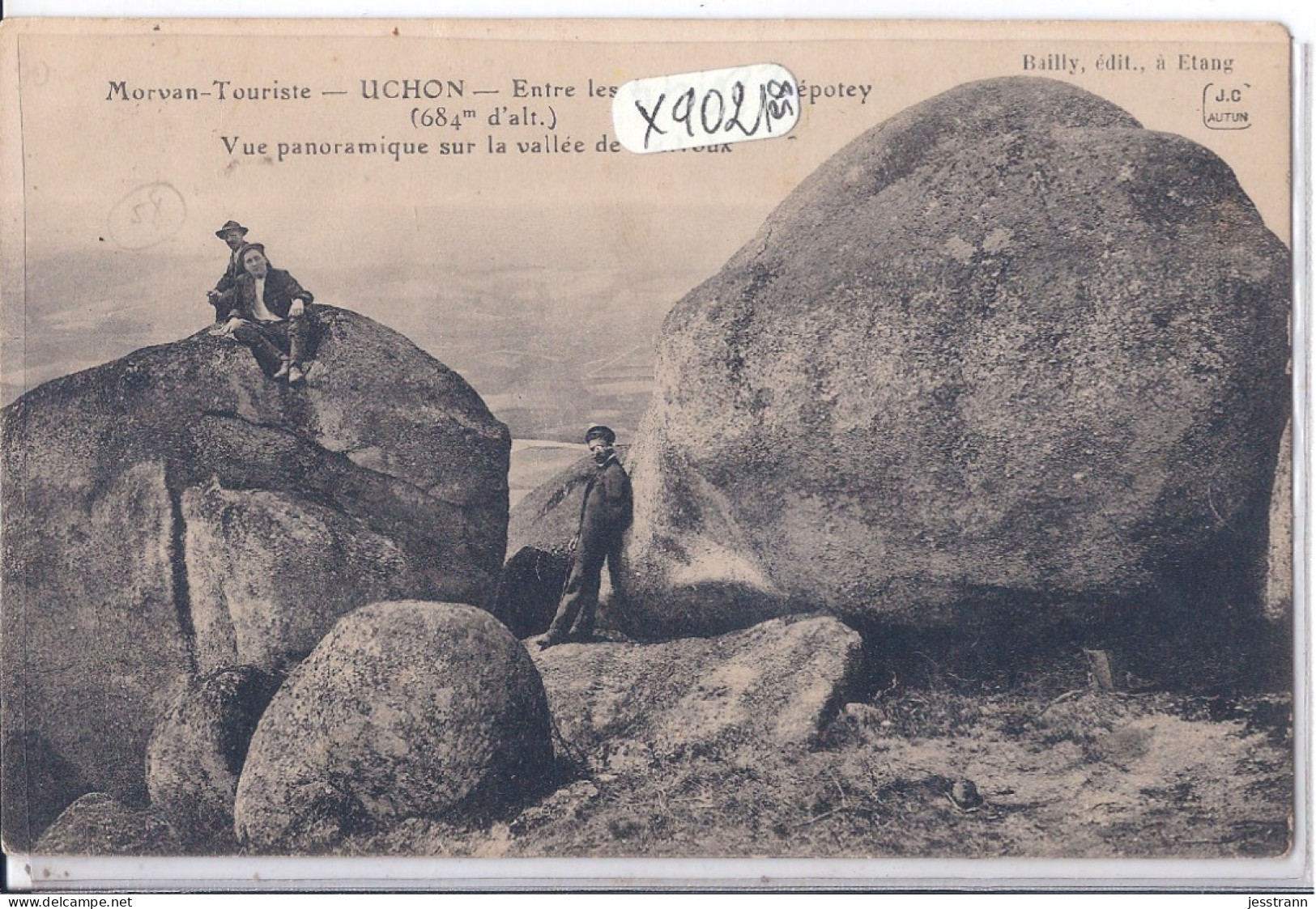 UCHON- VUE PANORAMIQUE SUR LA VALLEE DE L ARROUX- LES ROCHERS DE PREPOTEY - Autres & Non Classés