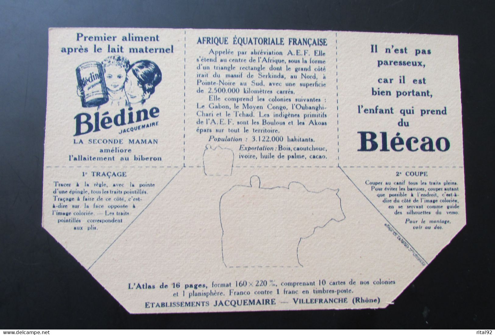 Découpage/Image à Construire "BLEDINE - BLECAO" - Série : Les 10 Panoramas Des Colonies Françaises - Années 30 - Sonstige & Ohne Zuordnung