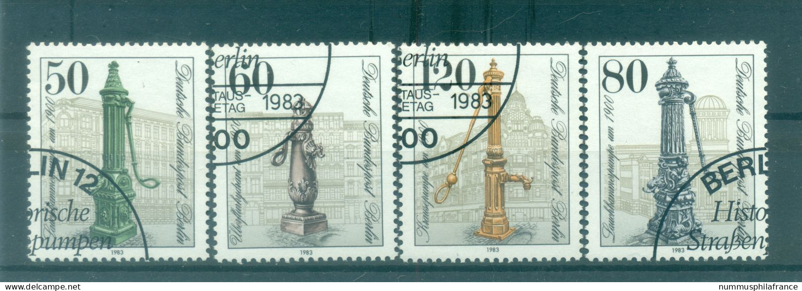 Berlin Ouest  1983 - Michel N. 689/92 - Pompes à Eau Historiques (Y & T N. 650/53) - Usati