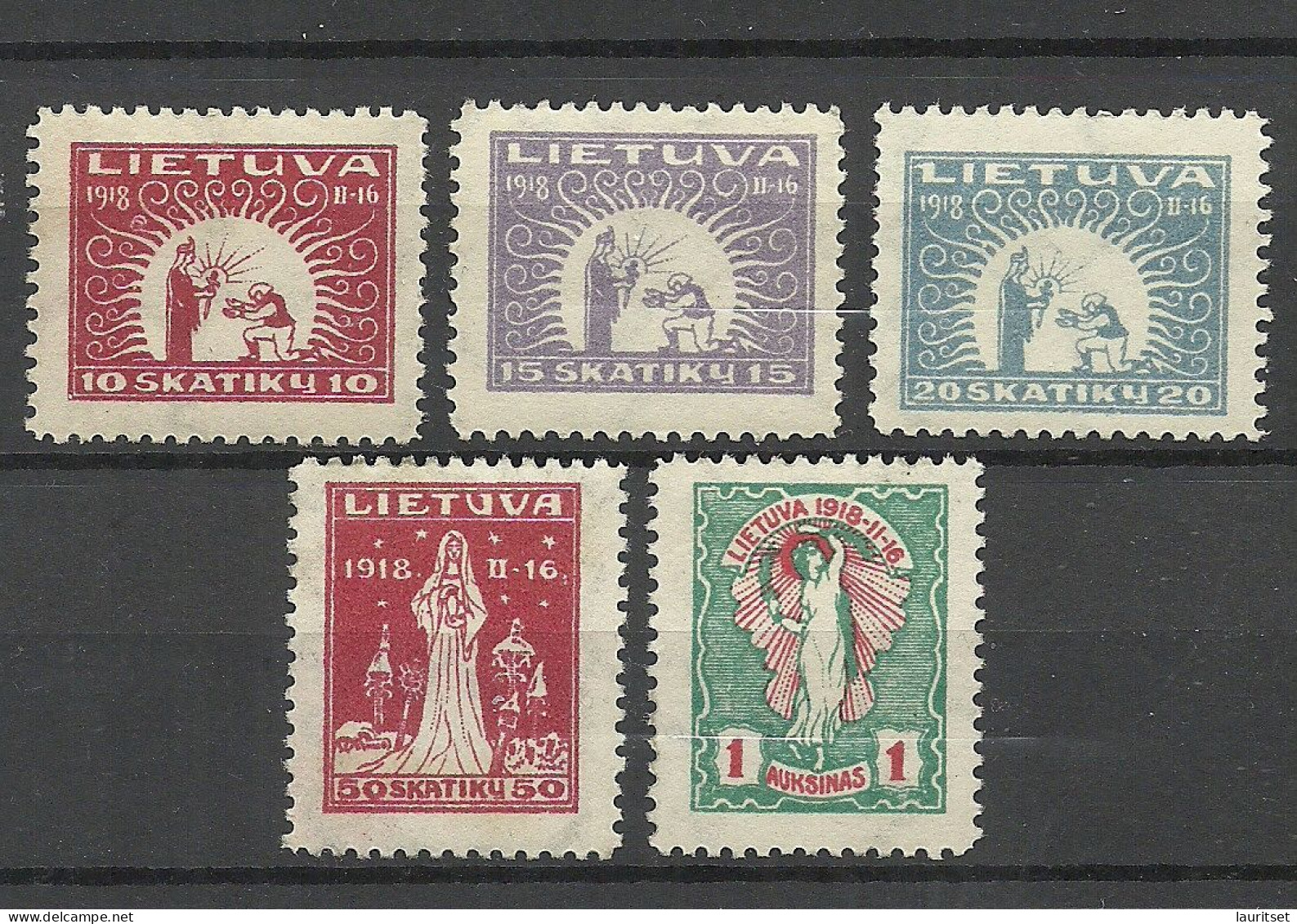 LITAUEN Lithuania 1920 = 5 Values From Set Michel 65 - 75 * - Lithuania