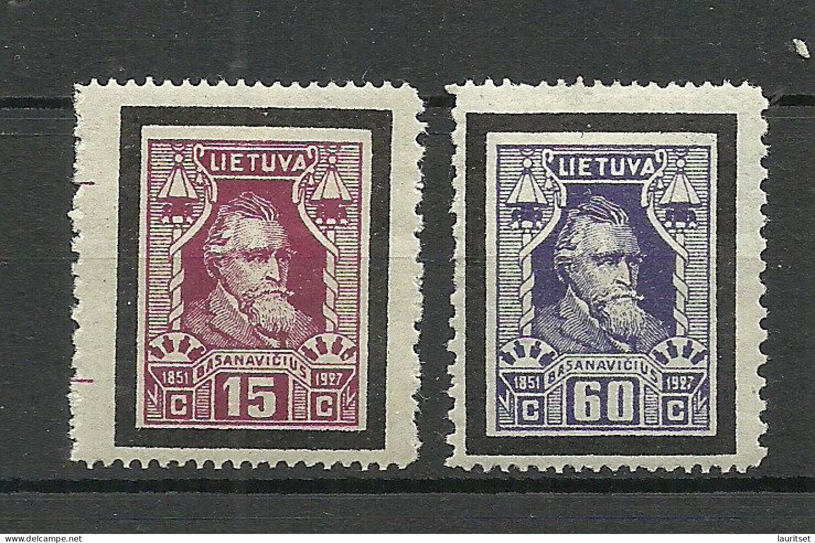 LITAUEN Lithuania 1927 Michel 274 & 277 * - Litauen