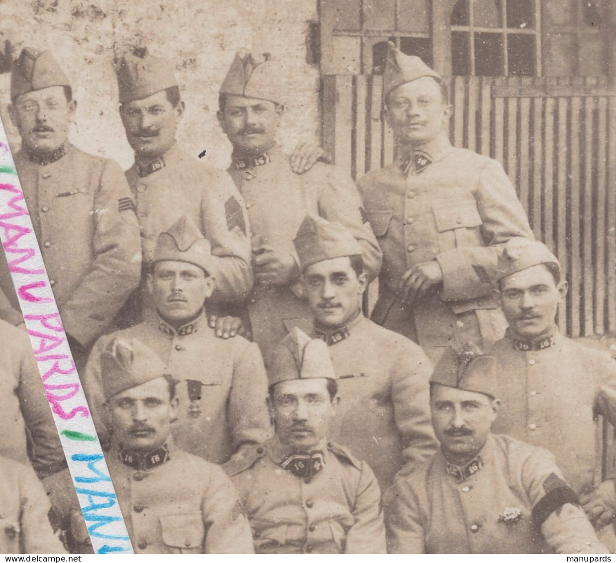 1918 / CARTE PHOTO / 16e REGIMENT DE DRAGONS / POILUS / CAVALERIE / POILU - Guerre, Militaire