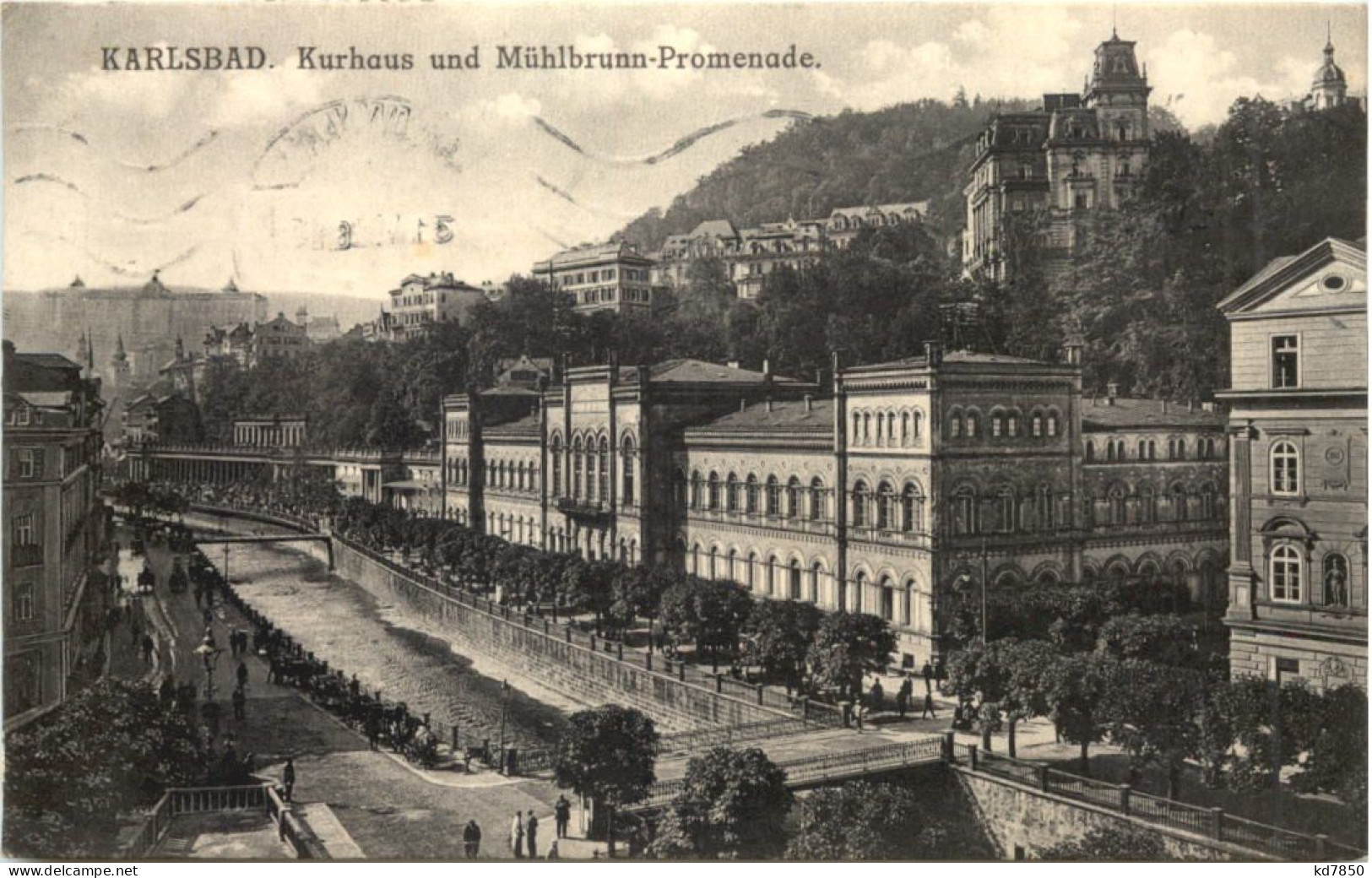 Karlsbad - Kurhaus Und Mühlbrunnen Promenade - Böhmen Und Mähren