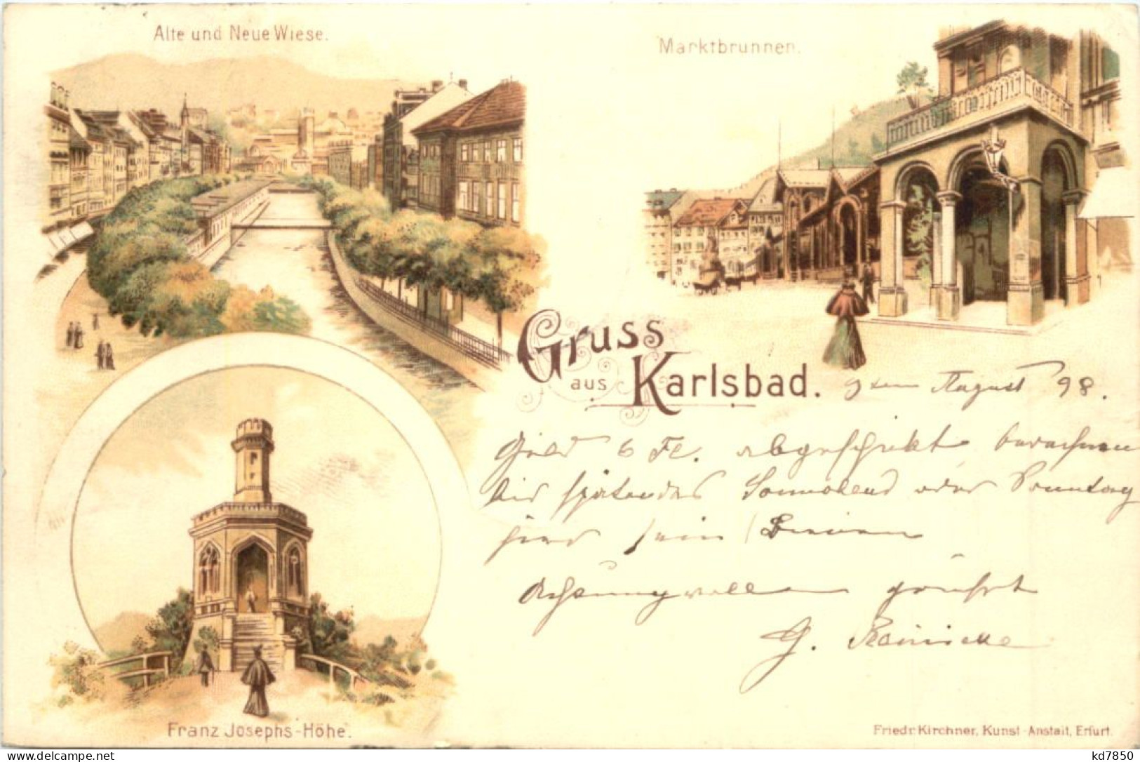 Gruss Aus Karlsbad - Litho - Böhmen Und Mähren