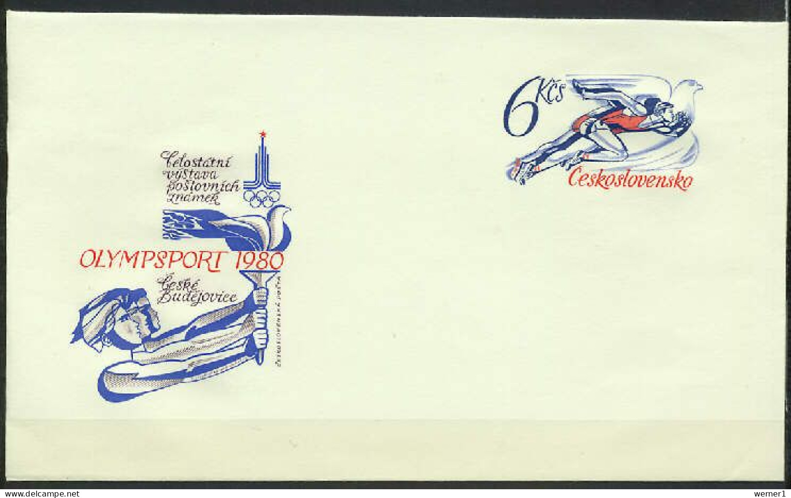 Czechoslovakia 1980 Olympic Games Moscow, Commemorative Cover - Ete 1980: Moscou