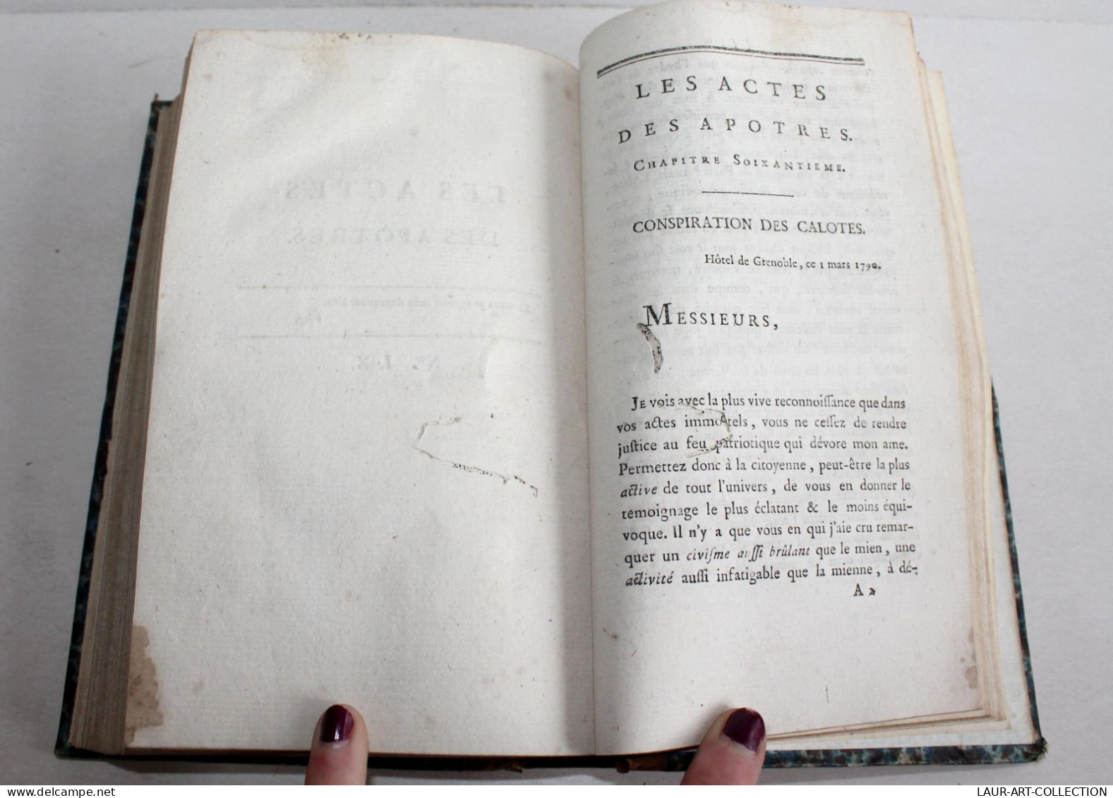 LES ACTES DES APOTRES DU JOUR DE PURIFICATIONS AU MI CAREME 1792 VERSION SECONDE / ANCIEN LIVRE XVIIIe SIECLE (2603.148)