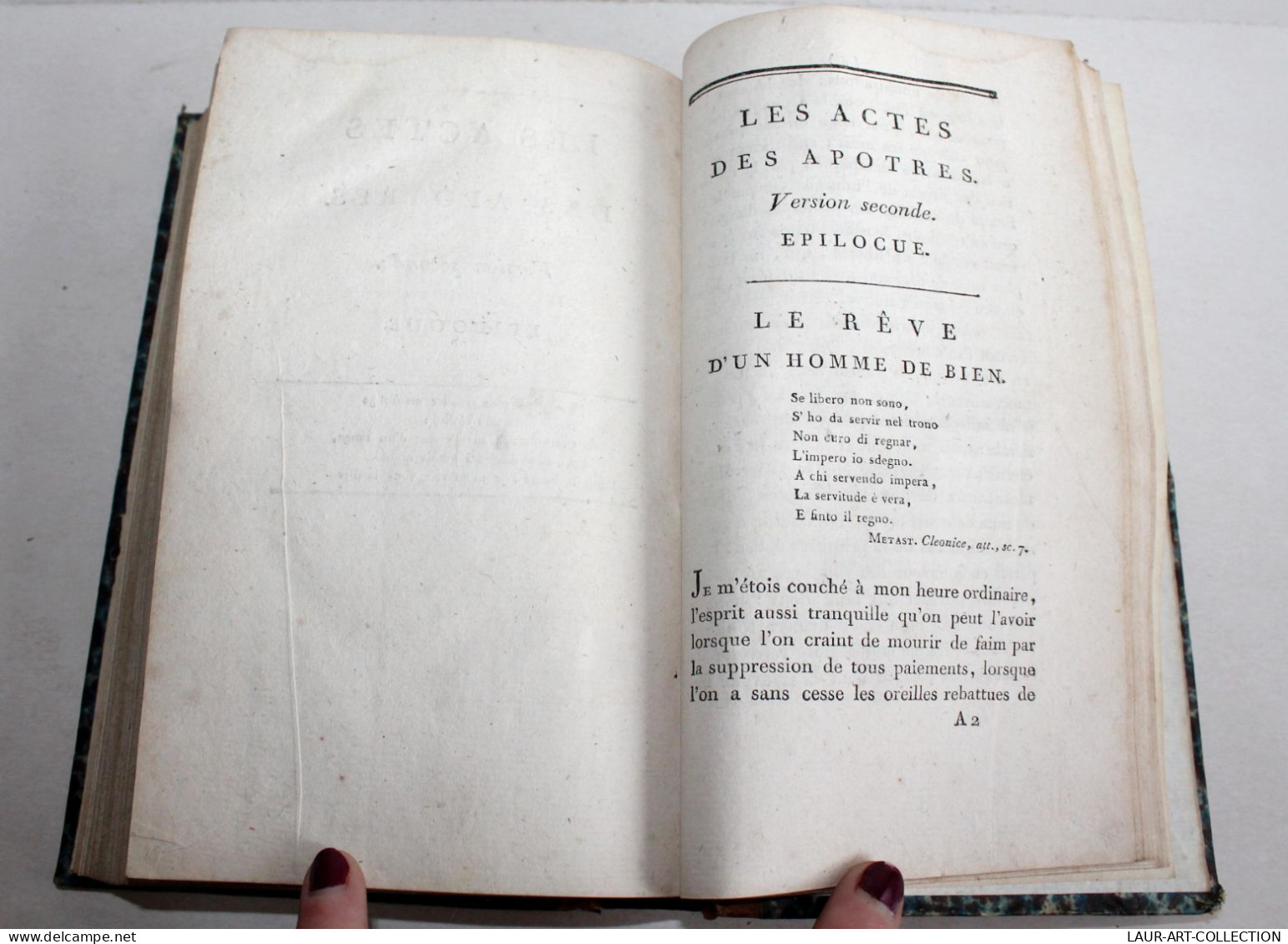 LES ACTES DES APOTRES DU JOUR DE PURIFICATIONS AU MI CAREME 1792 VERSION SECONDE / ANCIEN LIVRE XVIIIe SIECLE (2603.148)