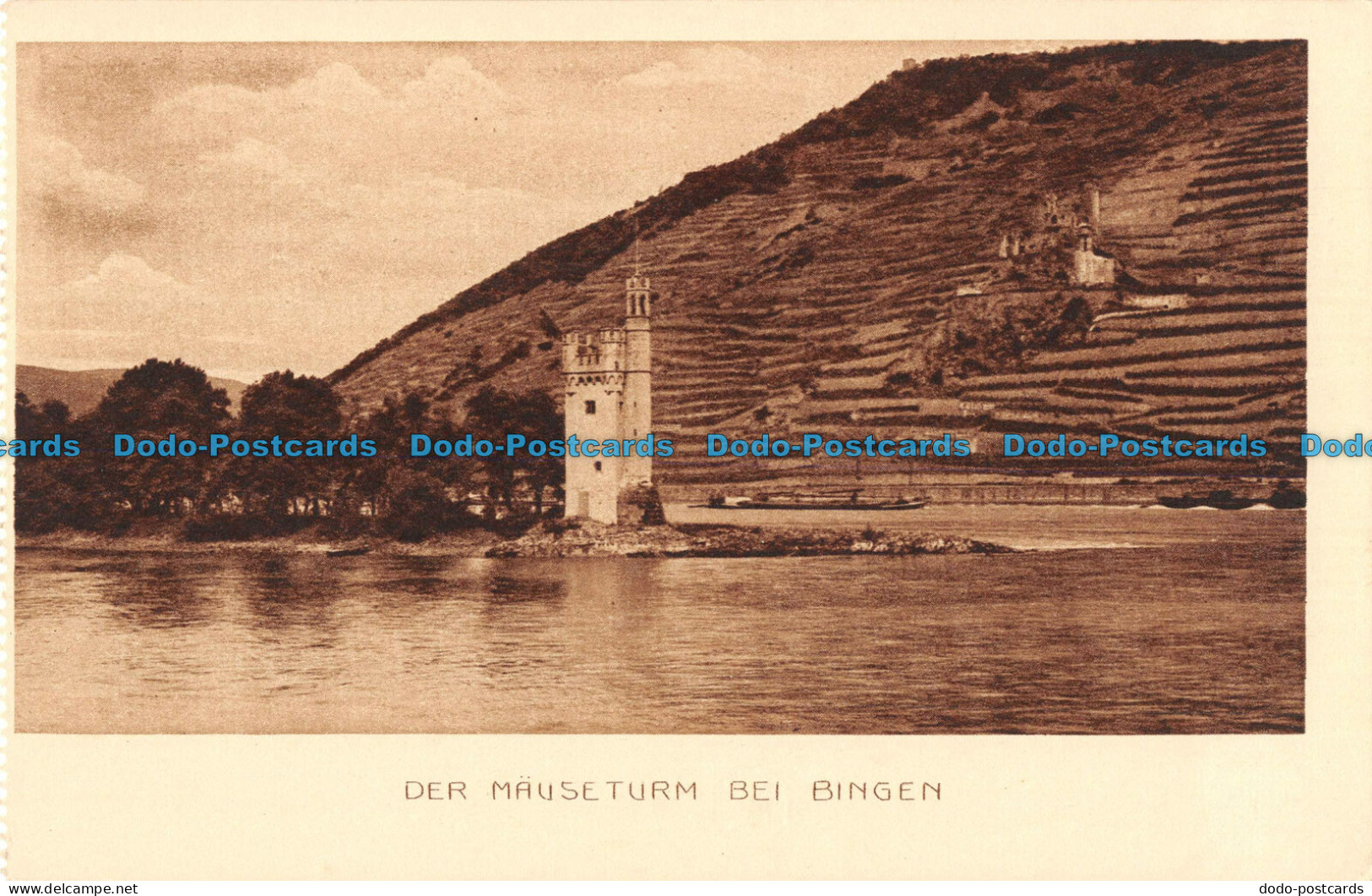 R087690 Der Masueturm Bei Bingen. Photogravur. KTF - Wereld