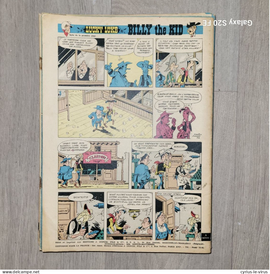 Magazines Spirou  ** Lucky Luke ** Billy The Kid - Spirou Magazine