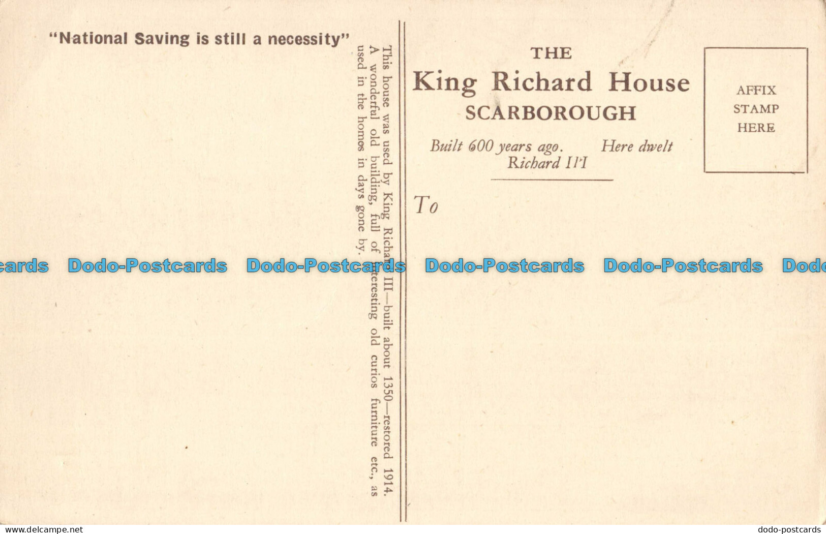 R088269 The King Richard House. Scarborough - World