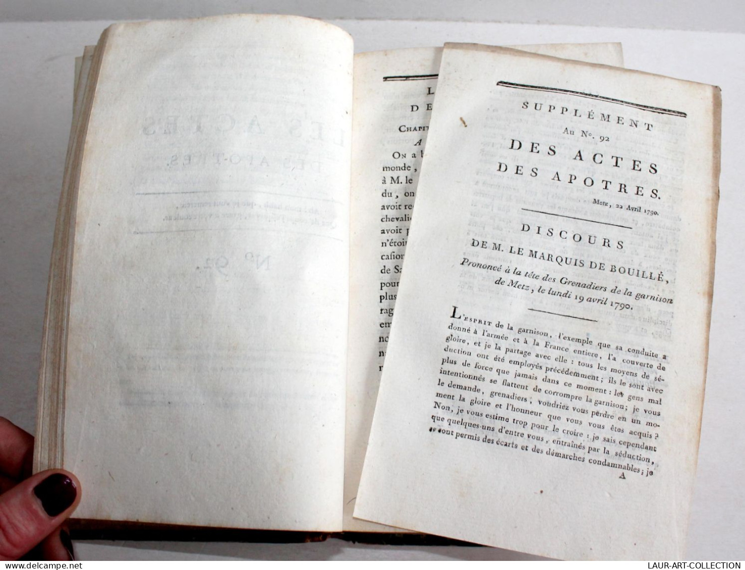 LES ACTES DES APOTRES DE LA QUASIMODO A PENTECOTE A LA TRINITE 1792 VERSION 4EME / ANCIEN LIVRE XVIIIe SIECLE (2603.150) - 1701-1800