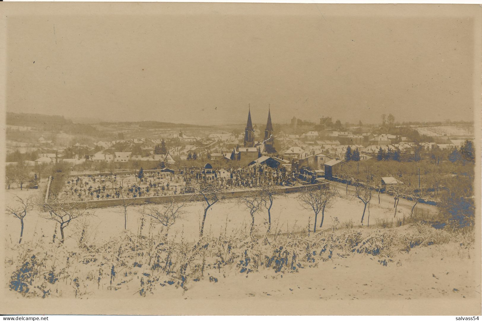 54) Blamont - Carte-photo Allemande - Vue Du Village Sous La Neige (1916) - 1.WK - WW1 - Weltkrieg - Blamont