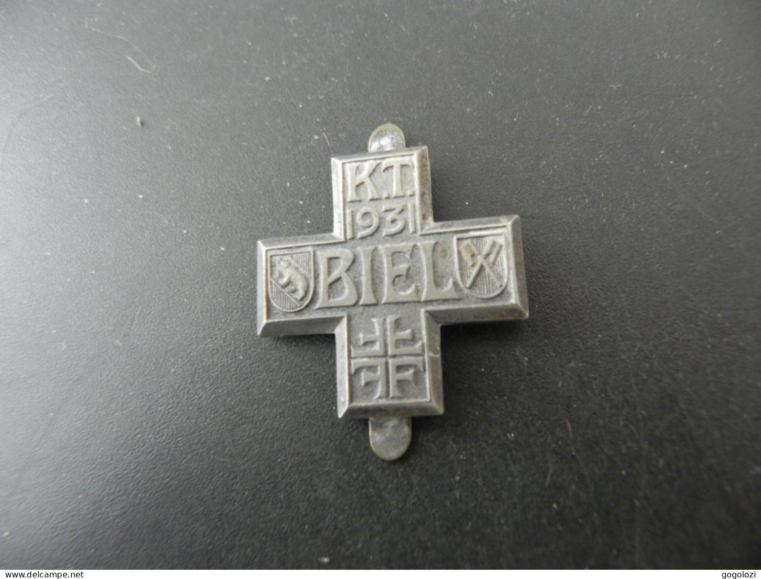 Old Badge Schweiz Suisse Svizzera Switzerland - Turnkreuz Biel Bienne 1931 - Ohne Zuordnung