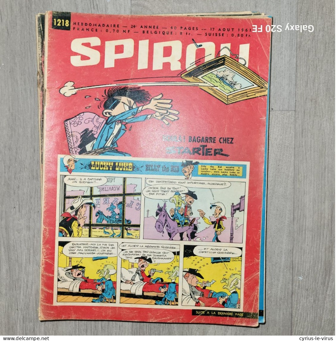 Magazines Spirou  ** Lucky Luke ** Billy The Kid - Spirou Magazine