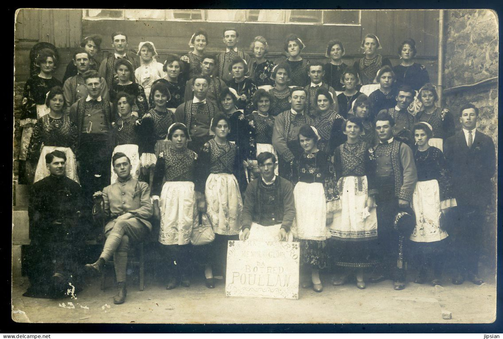 Cpa Carte Photo Du 29 Poullan -- Henor Da  Gloar Da Botred Poullan   MAI24-07 - Douarnenez