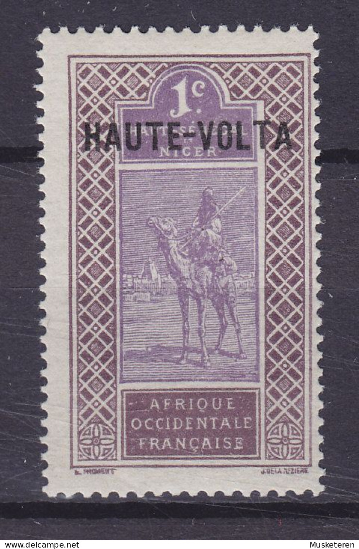 Upper Volta Haute-Volta 1920-26 Mi. 1, 1c. Tuareg Camel Rider Overprinted Aufdruck Surcgargé, MH* - Ungebraucht