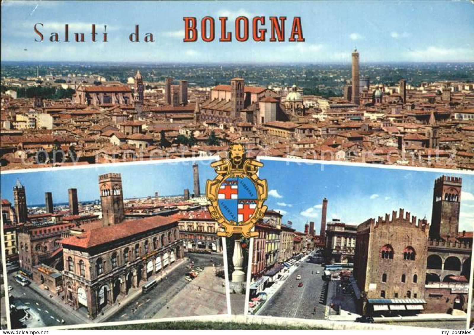 72923163 Bologna Panorama Piazza Grande Palazzo De Re Enzo Via Rizzoli Bologna - Autres & Non Classés