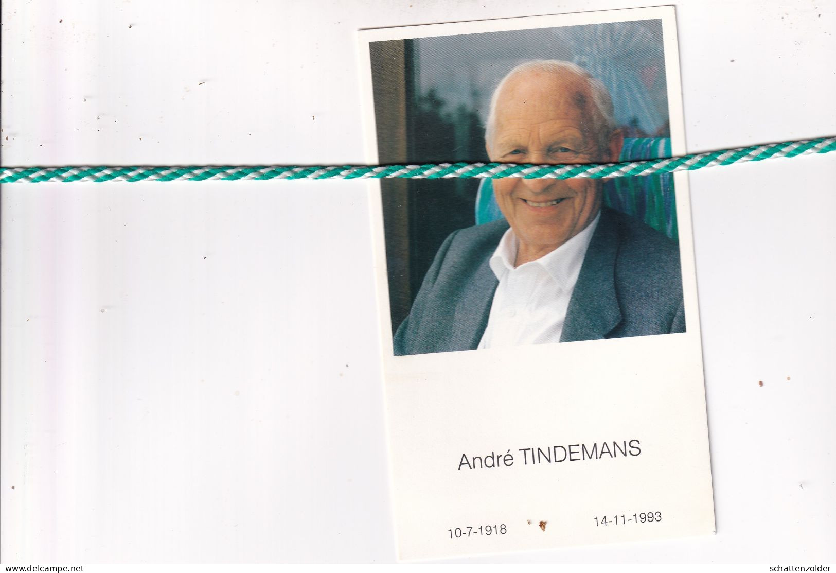 André Tindemans, 1918, 1993. Foto - Overlijden