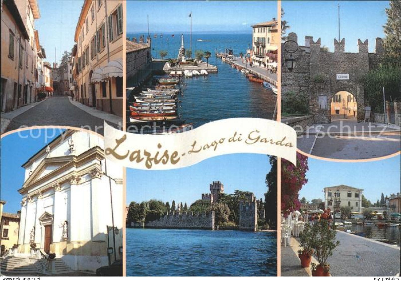 72923117 Lazise Lago Di Garda Teilansichten Hafen Schloss Lazise Lago Di Garda - Other & Unclassified