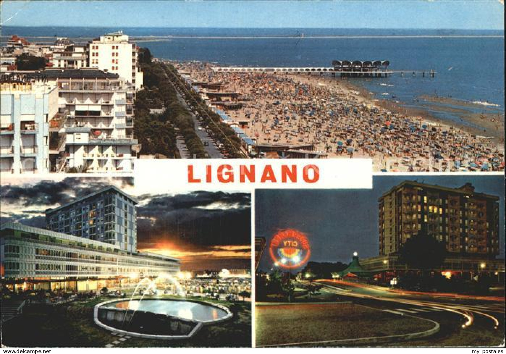 72923116 Lignano Nuova Terrazza Sul Mare Notturno Strand Nachtaufnahmen Lignano - Other & Unclassified