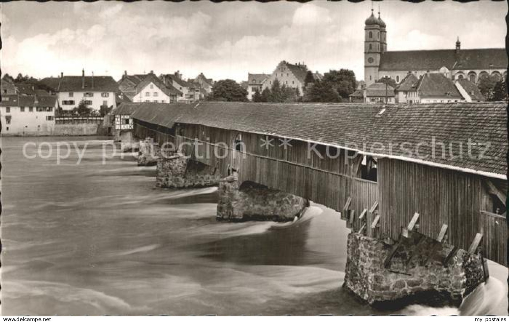 72922902 Bad Saeckingen Holzbruecke Fridolinsmuenster Bad Saeckingen - Bad Säckingen