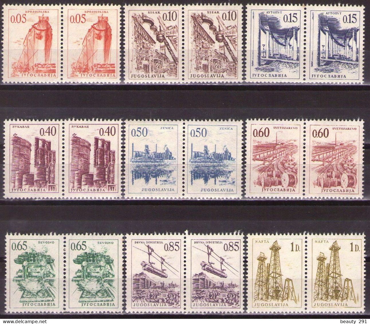 Yugoslavia 1966 - Definitive - Mi 1164 -1172 - MNH**VF - Neufs