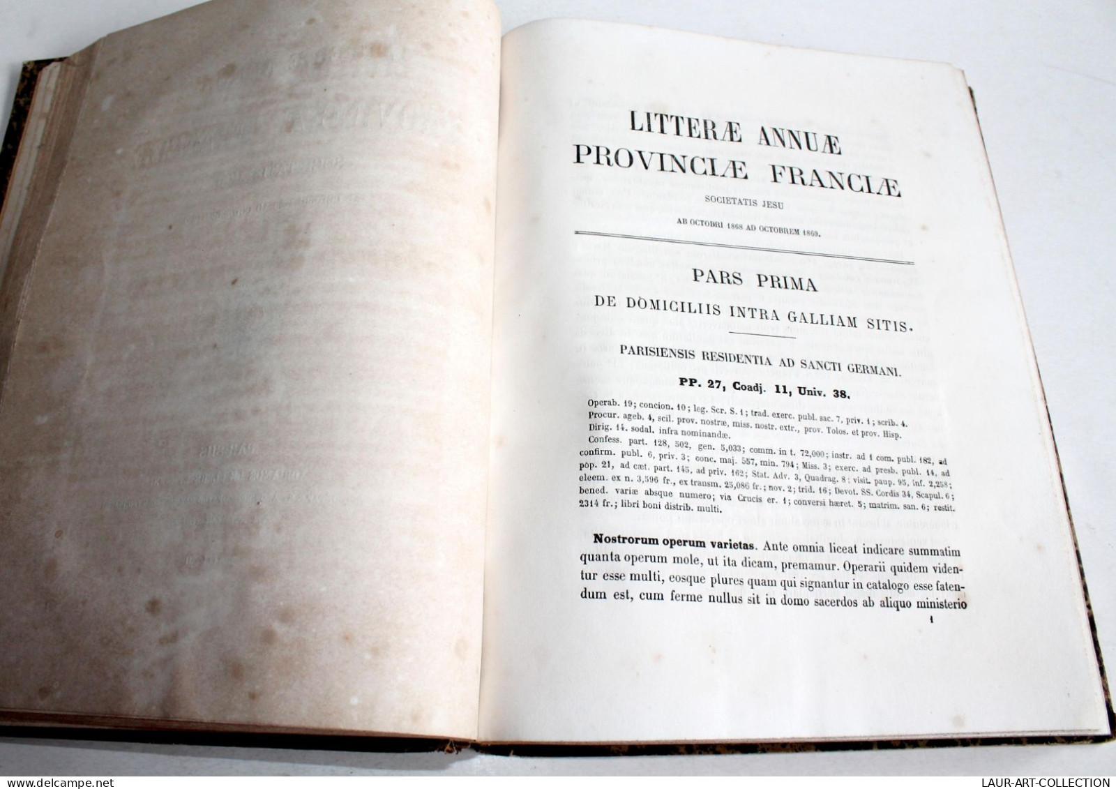 LATIN 1870 LITTERAE ANNUAE PROVINCIAE FRANCIAE SOCIETATIS JESU 1867 A 1968 CLERE / ANCIEN LIVRE XIXe SIECLE (2603.159) - Livres Anciens