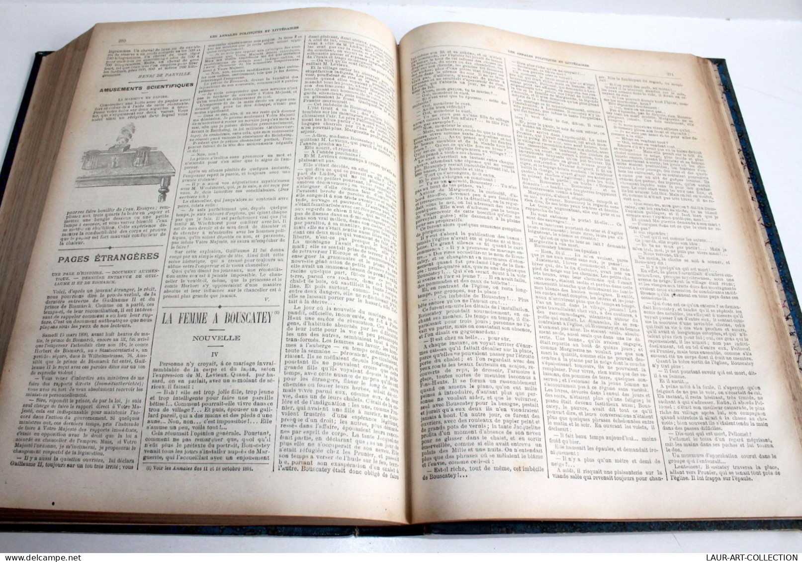 LES ANNALES POLITIQUES ET LITTERAIRES, TOME SEIZIEME JANVIER-JUIN 1891 + GRAVURE / ANCIEN LIVRE ART XIXe (2603.160) - Politik