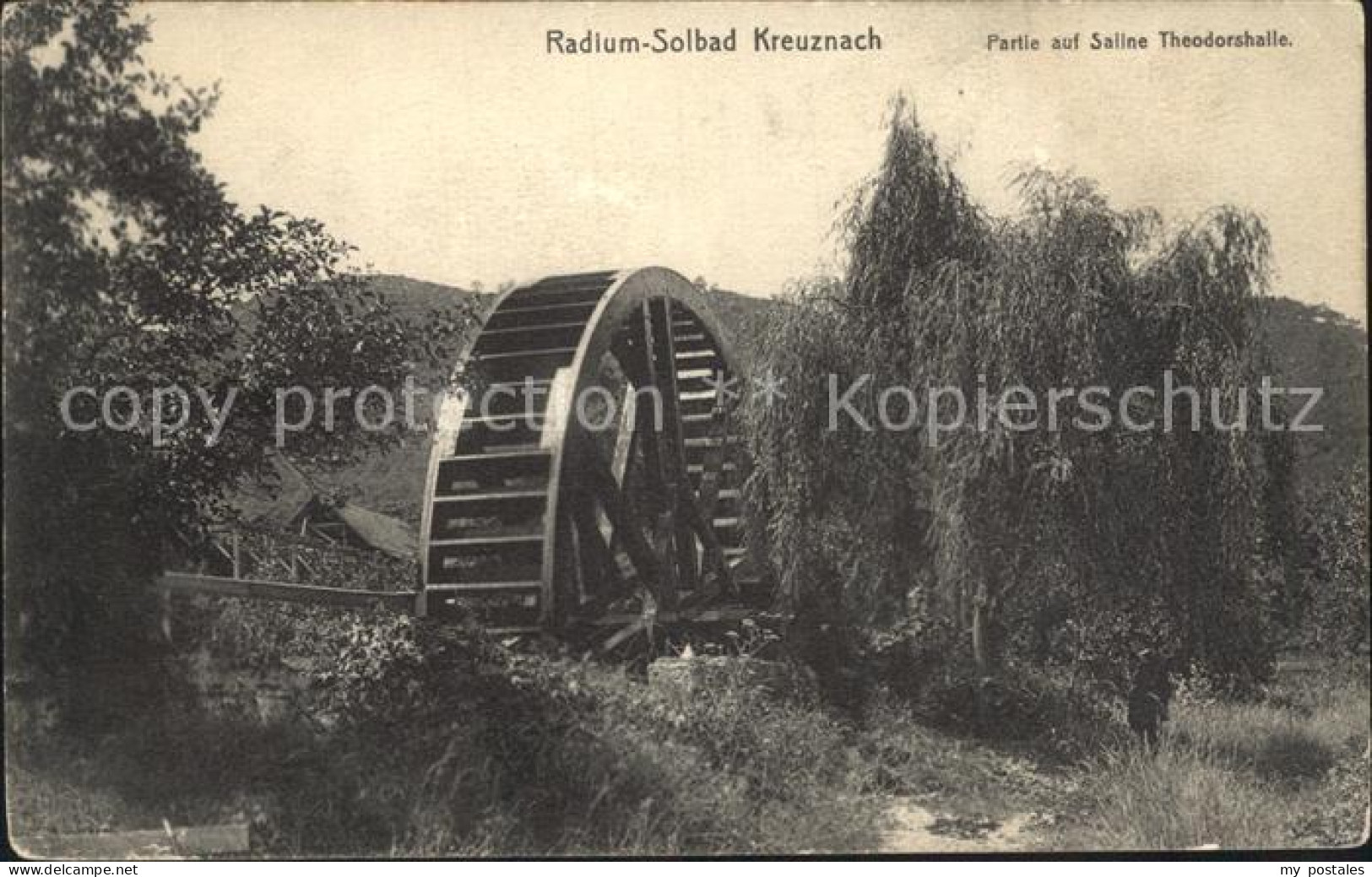 72922414 Kreuznach Bad Wasserrad Radium Solbad Partie Auf Saline Theodorshalle K - Bad Kreuznach