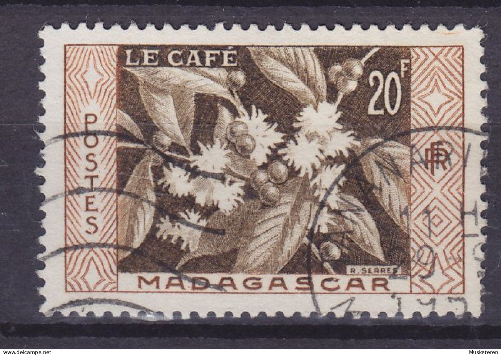 Madagascar 1956 Mi. 435, 20 Fr. Zweig Des Kaffeestrauches Coffee Branch - Madagascar (1960-...)