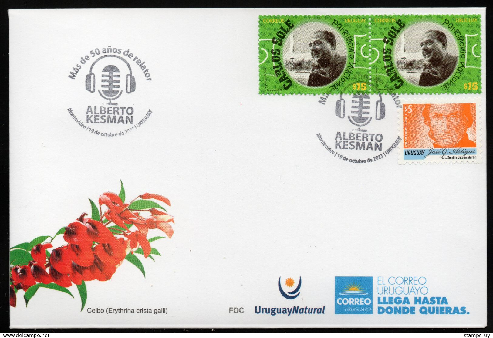 URUGUAY 2023 (Football, Soccer, Sports, Radio, Broadcast, Periodism, Estadio Centenario) - 1 Cover With Special Postmark - Uruguay