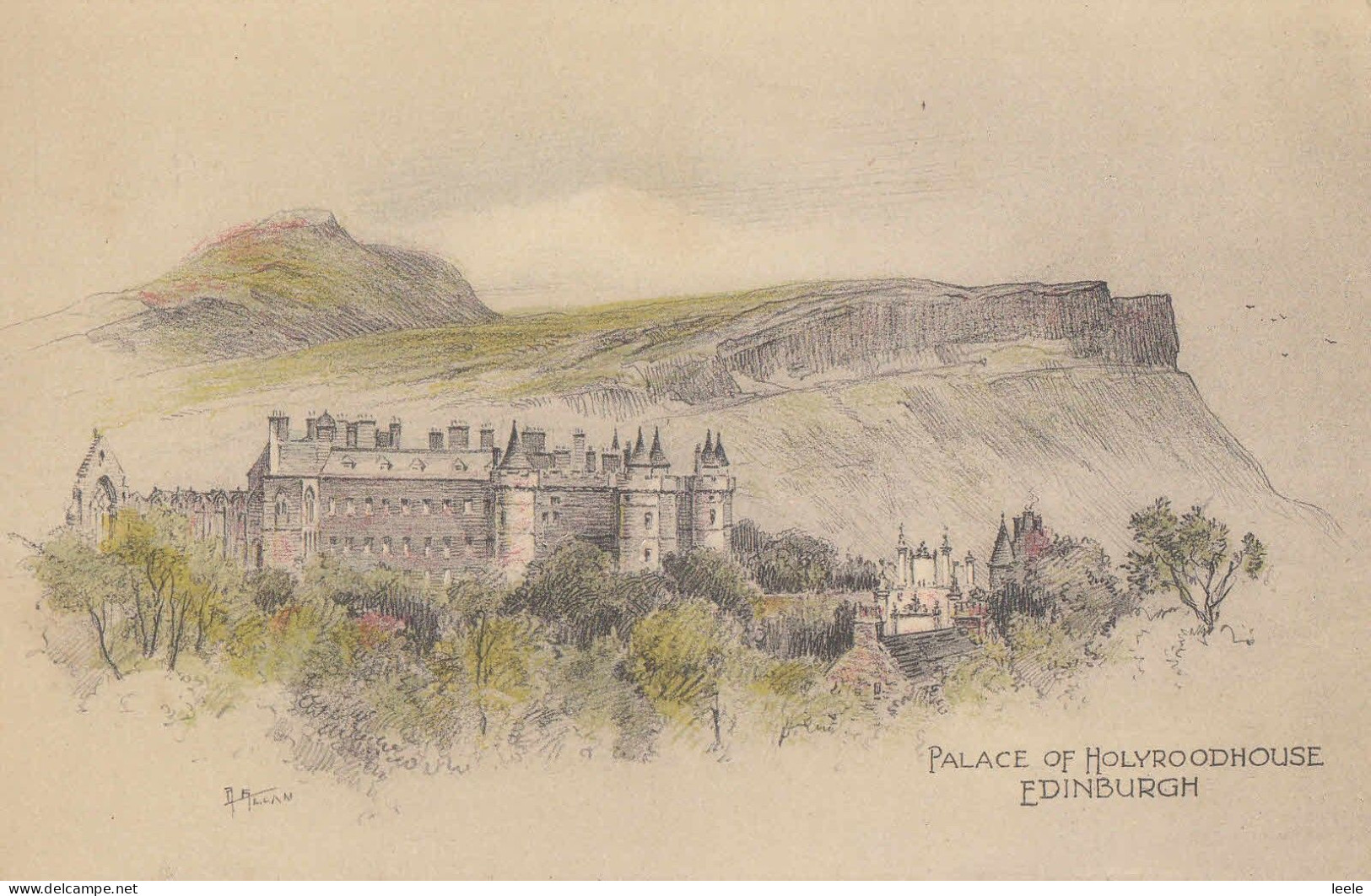 G57.  Vintage Postcard.  Edinburgh.  Palace Of Holyrood House. - Midlothian/ Edinburgh