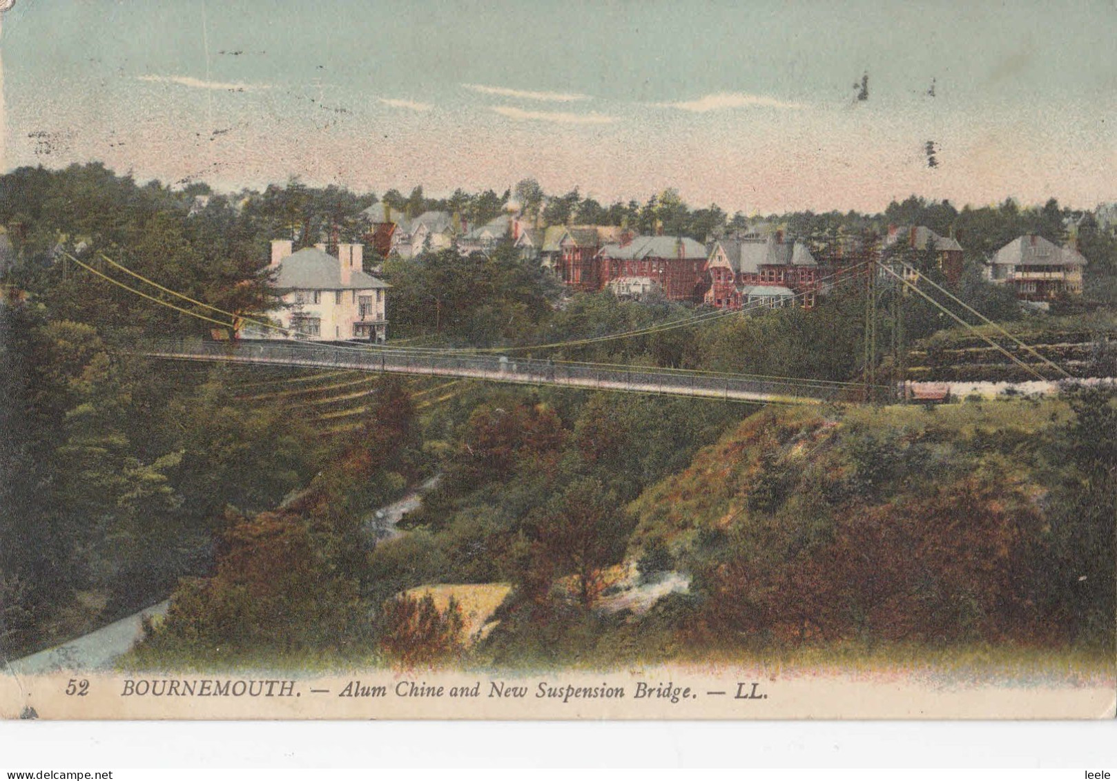 G45. Vintage Postcard.  Alum Chine And New Suspension Bridge. - Bournemouth (vanaf 1972)