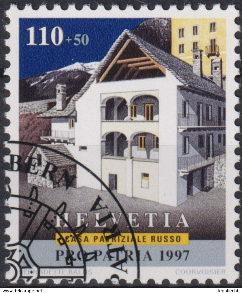 1997 Pro Patria, Casa Patriziale Russo, ⵙ Zum:CH B258, Mi:CH 1614, Yt:CH 1542, - Gebruikt