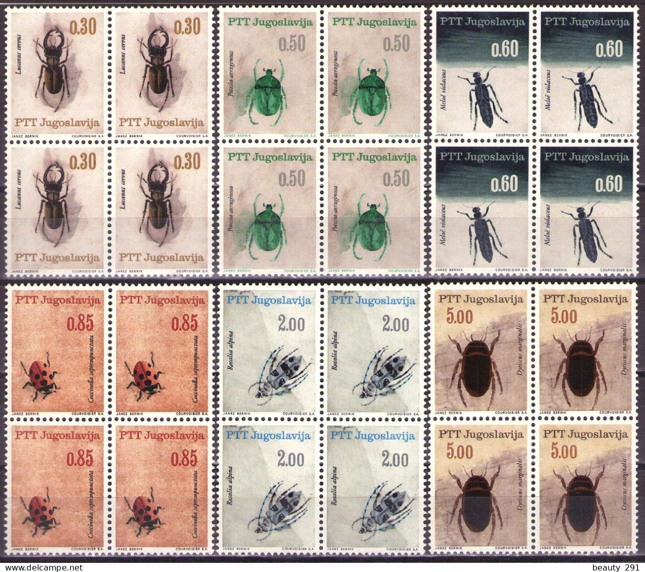 Yugoslavia 1966 - Fauna, Insects - Mi 1158-1163 - MNH**VF - Neufs