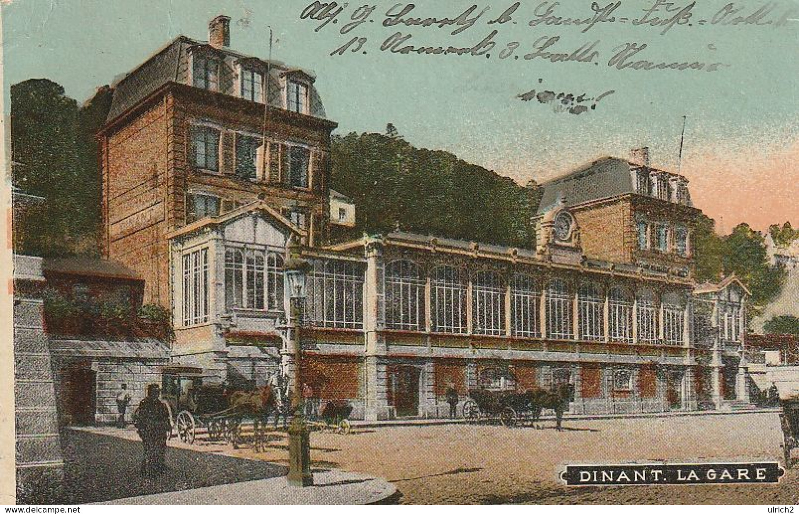 AK Dinant - La Gare - Feldpost Landst. Fuss Art. Batl. XIII. K.W. A.K. - Namur 1915 (69309) - Dinant