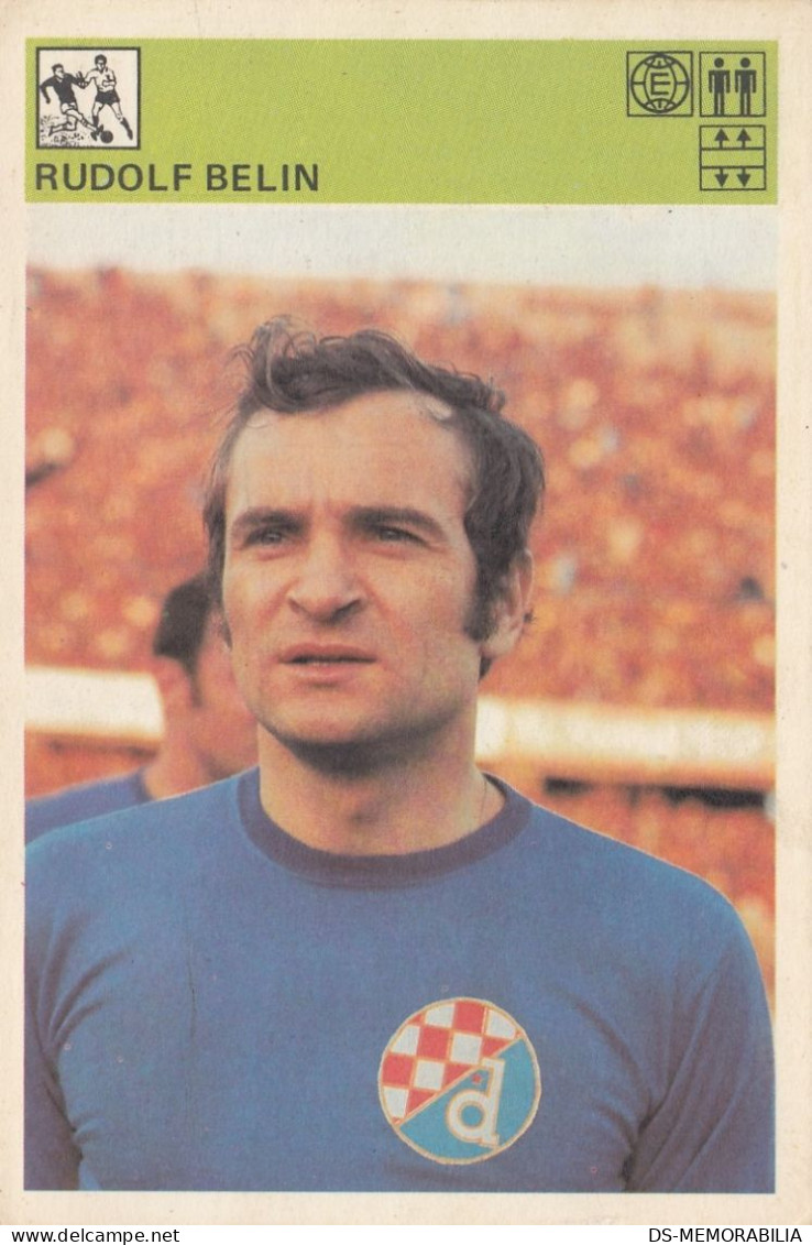 Football Player Rudolf Belin Dinamo Zagreb Trading Card Svijet Sporta - Leichtathletik