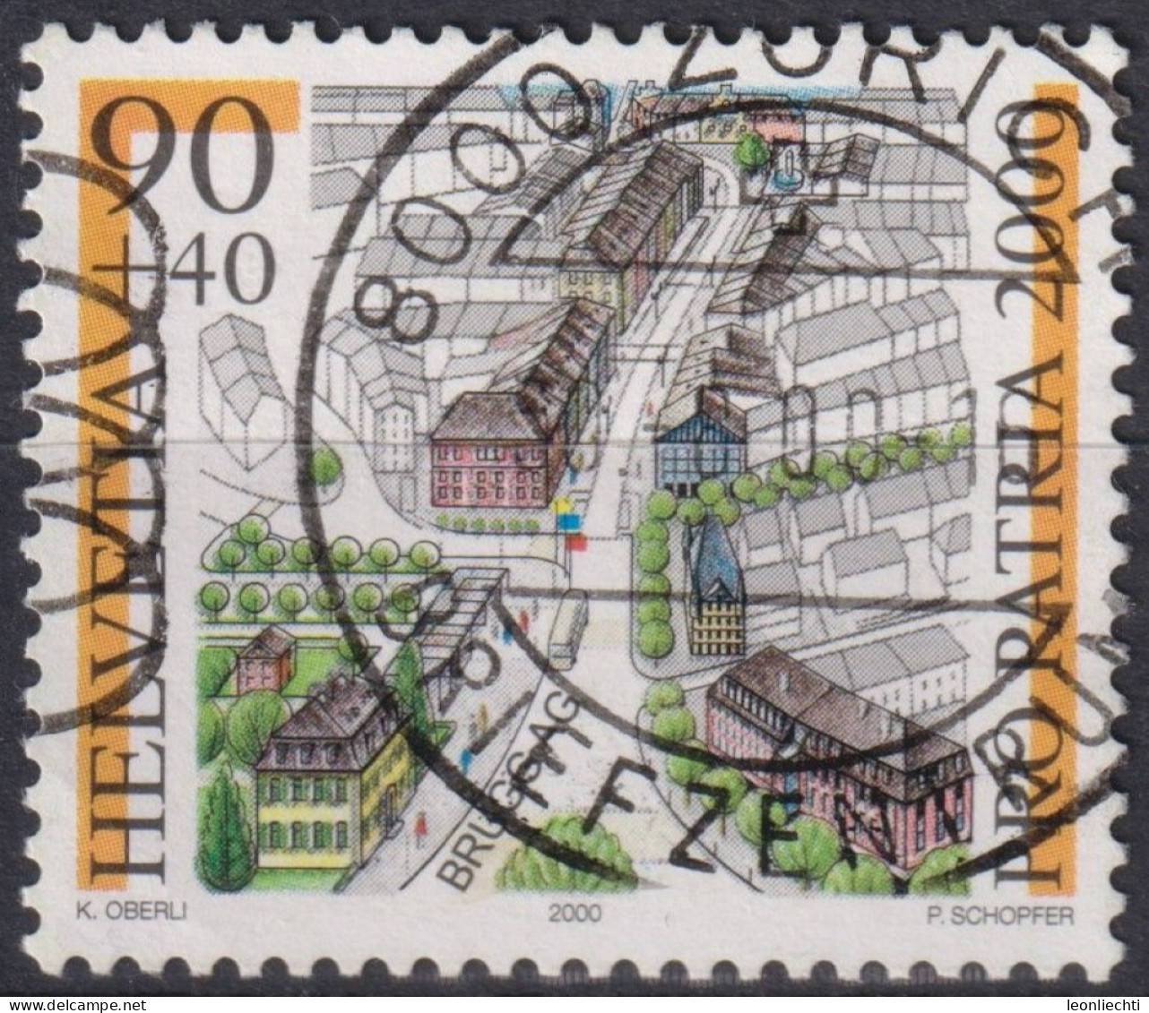 2000 Pro Patria, Brugg, ⵙ Zum:CH B270, Mi:CH 1718, Yt:CH 1640, - Used Stamps